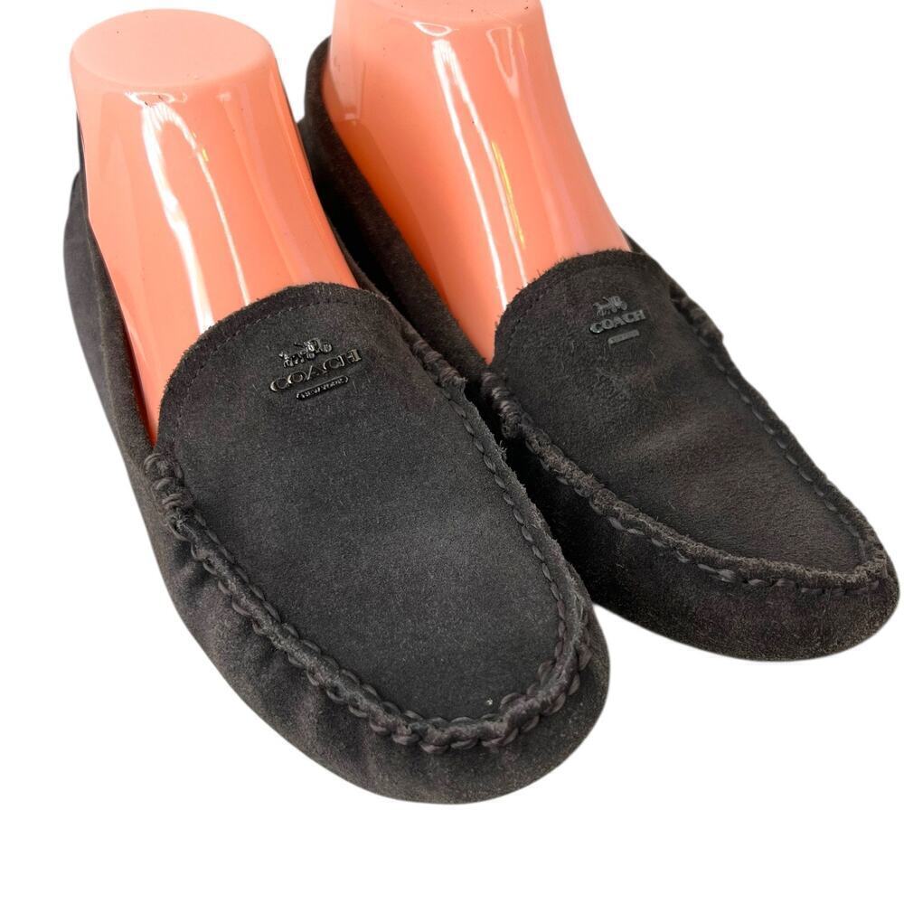 COACH Amber Suede Leather Loafer in Gray Women’s Size 8.5B Narrow